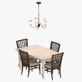 3D Classical Dining Room Set